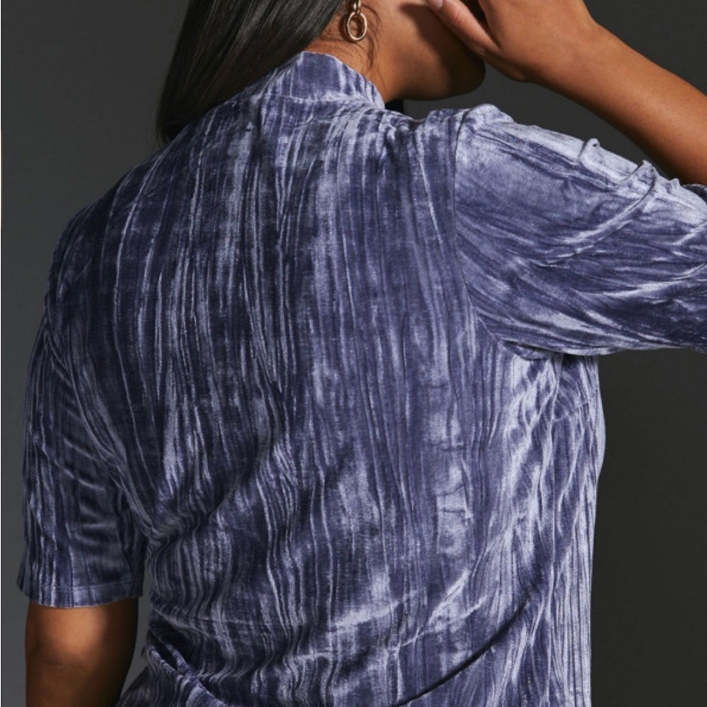 NWT Pilcro by Anthropologie Velveteen Mock Neck Top - Picture 15 of 16